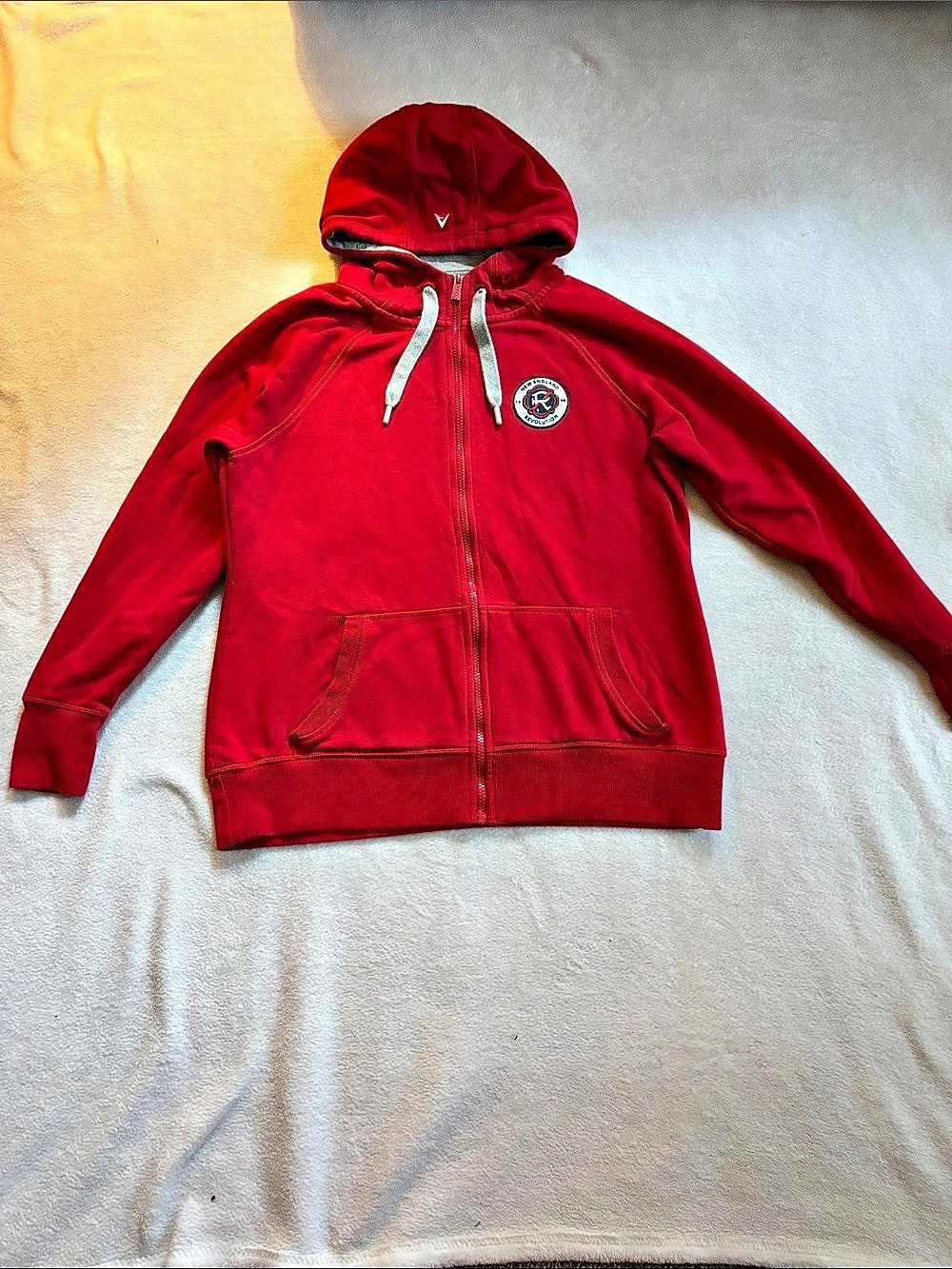 Antigun New England Revolution Red Full-Zip Hoodie Size Large